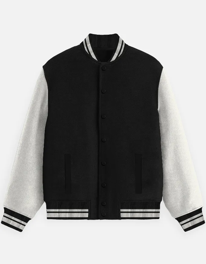BLACK UNISEX VARSITY JACKET (XS)