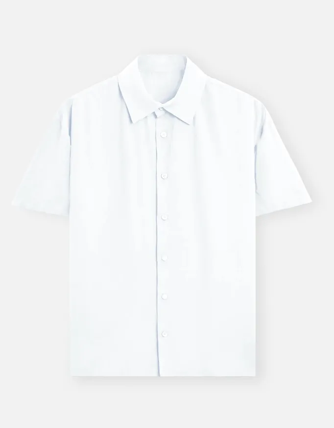 WHITE UNISEX OVERSIZED SHIRT (S)