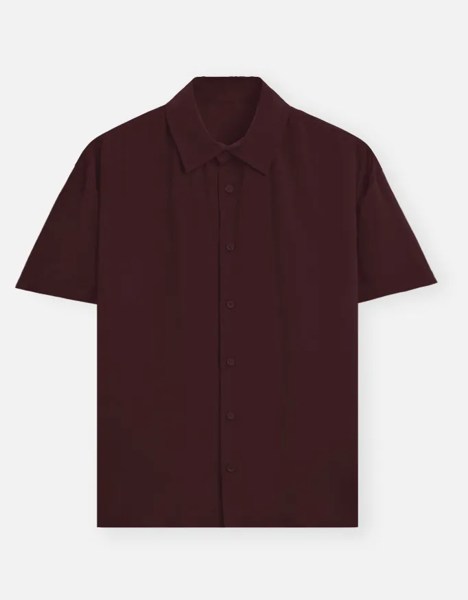 MAROON UNISEX OVERSIZED SHIRT (S)