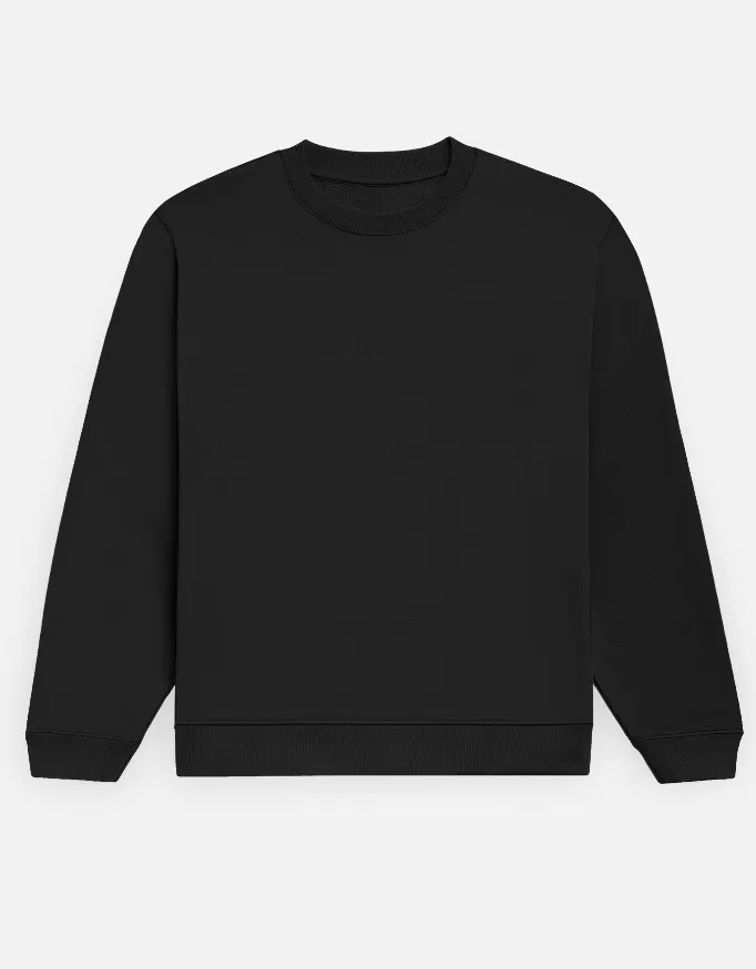 BLACK UNISEX SWEATSHIRT (XS)