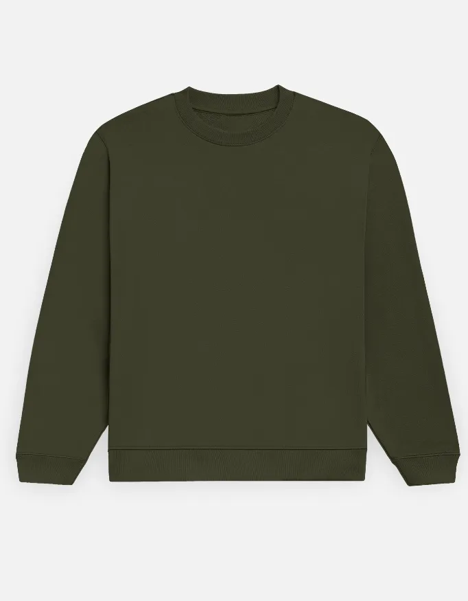OLIVE GREEN UNISEX SWEATSHIRT (XS)