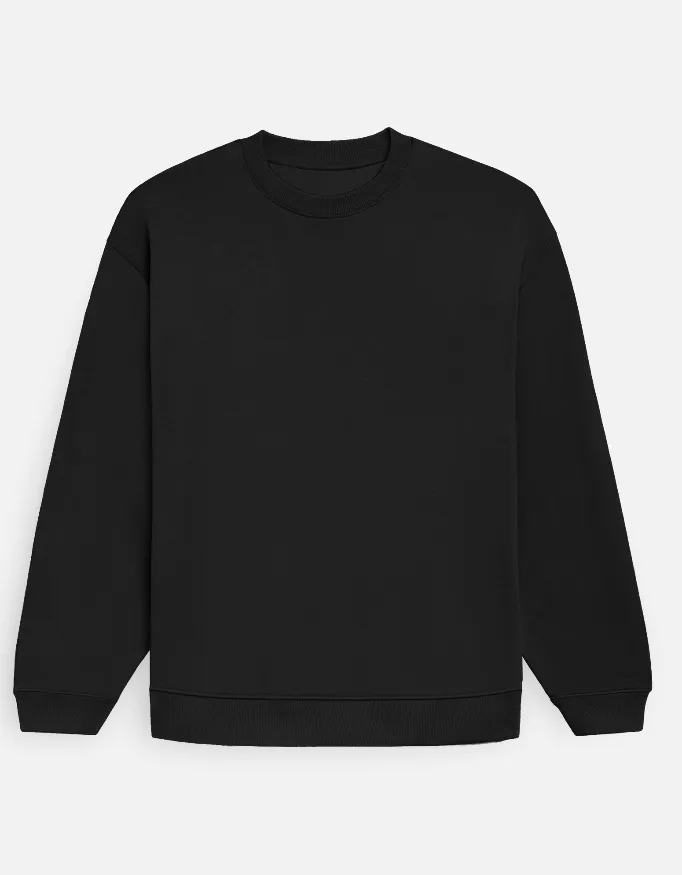 BLACK UNISEX OVERSIZED SWEATSHIRT (S)