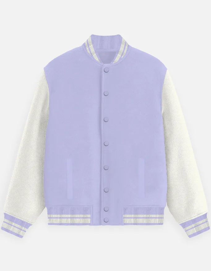 LAVENDER UNISEX VARSITY JACKET (XS)